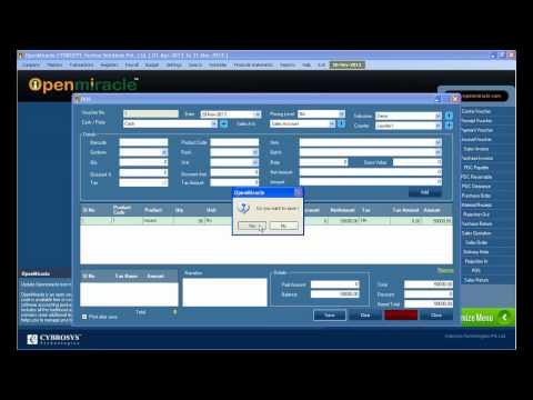 POS- OpenMiracle - The Free open source accounting software - YouTube