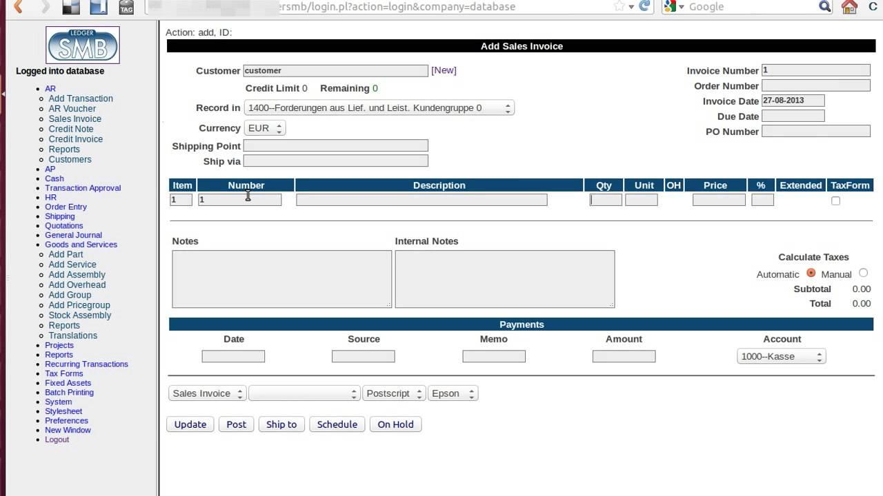 Documentation | LedgerSMB